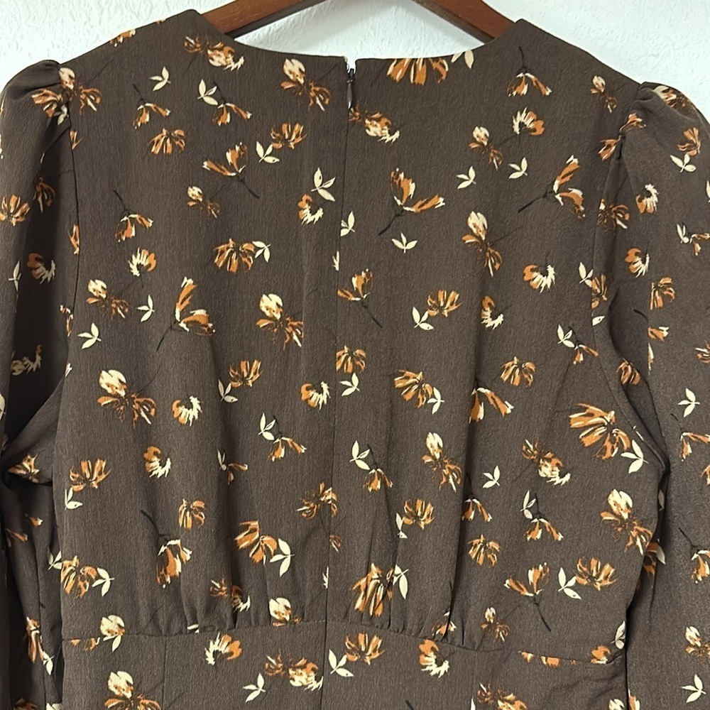 Moussy Brown Floral Midi Dress - Picture 13 of 16